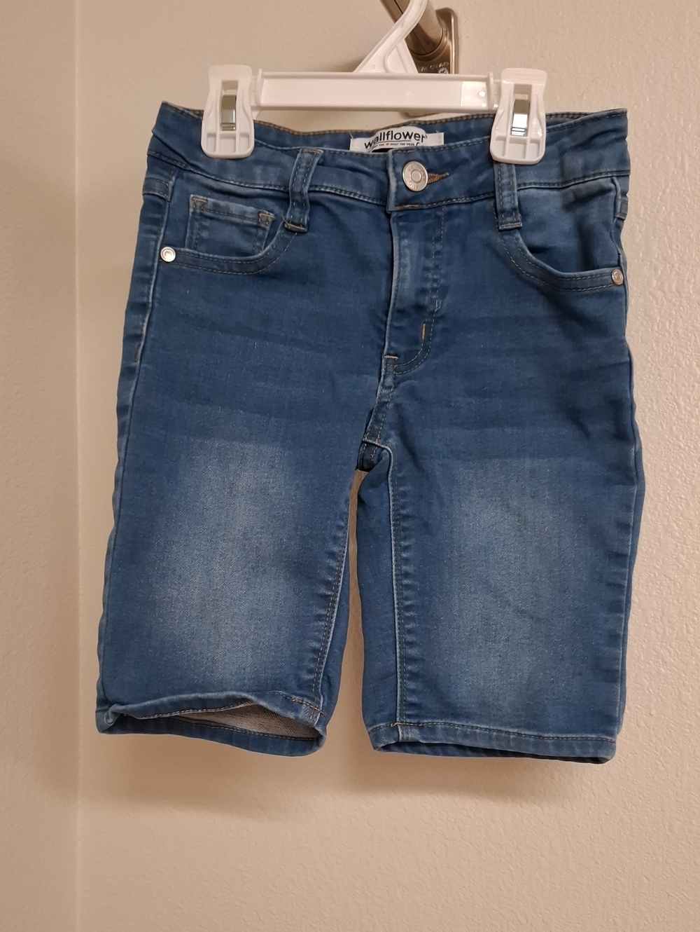Wallflower Girls Blue Denim Bermuda Shorts